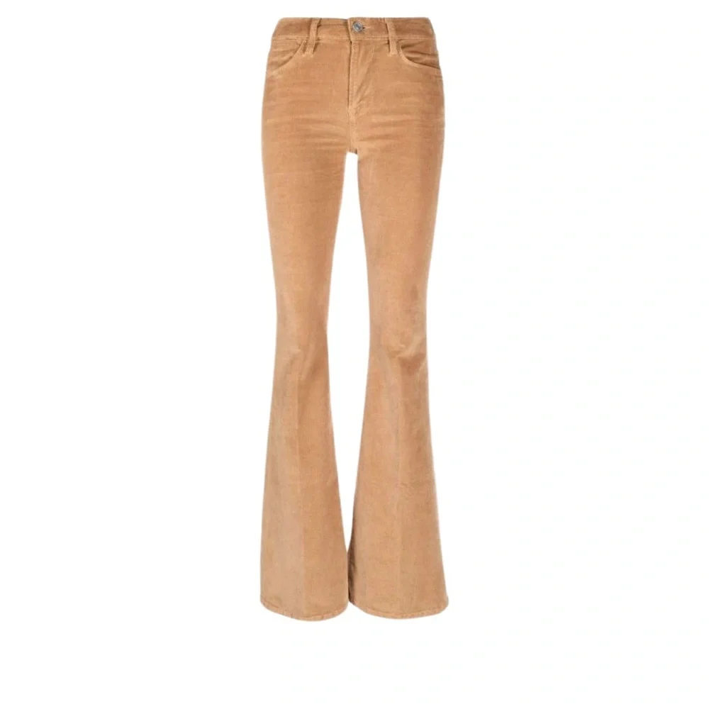 NEW FRAME Latte Tan Corduroy Le High-Rise Flare Leg Jeans Size 34 - Picture 2 of 13